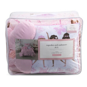 NEW Cupcakes & Cashmere Kids Pink Ballet Comforter Set Full Queen 5 Pc Ballerina